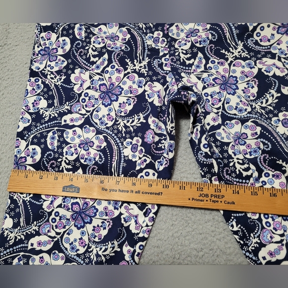 Talbots Perfect Crop Colorful Purple Floral Cropped Pants Size 10P - Picture 12 of 12